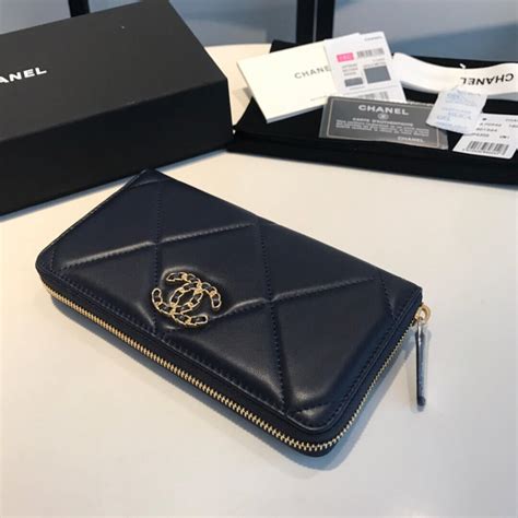 chanel long zipped wallet.